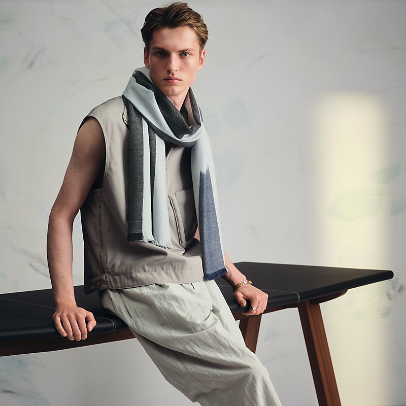 Ikat 4H scarf - Blue | Hermès USA